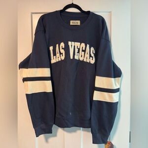 NWT Las Vegas Crewneck Sweater - Navy and Cream
